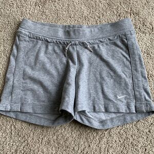 Nike Gray Tie Front Vintage Sweat Shorts with pockets small‎
